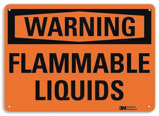 Warning Sign 10 in x 14 in Aluminum