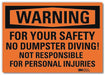 Warning Sign 7x10in Reflective Sheeting