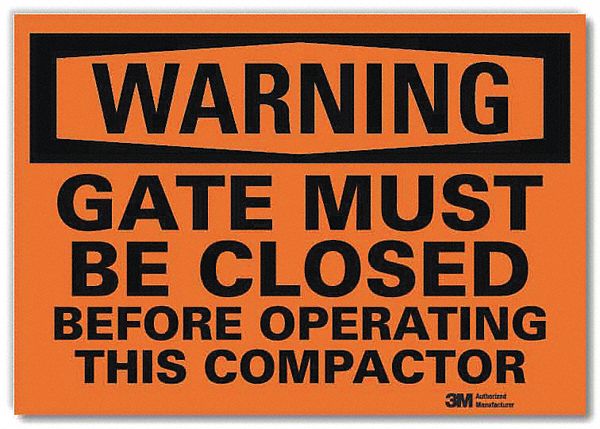 Warning Sign 5inx7in Reflective Sheeting
