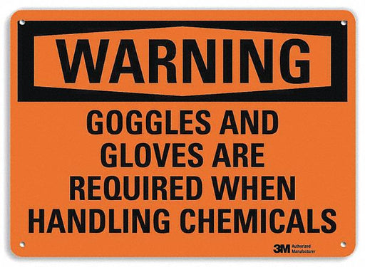 Warning Sign 7 inx10 in Plastic