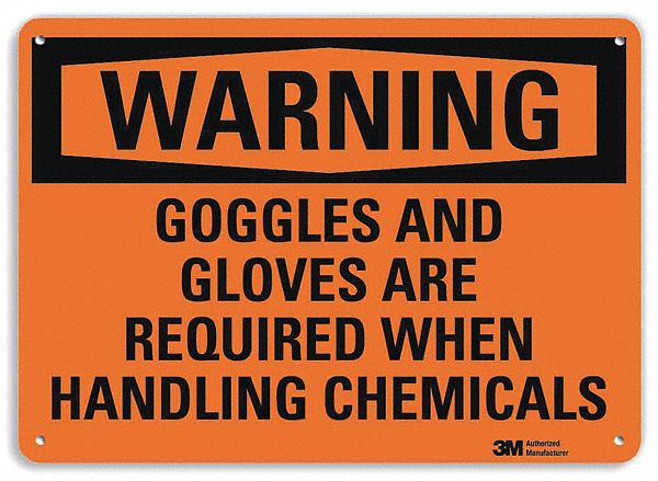 Warning Sign 7 inx10 in Plastic
