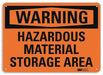 Warning Sign 10 in x 14 in Aluminum