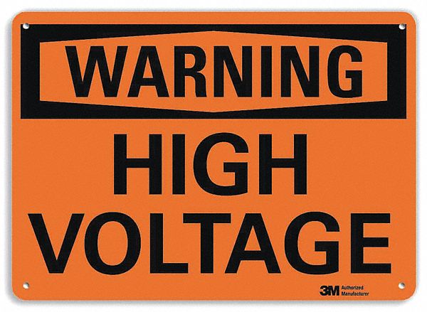 Warning Sign 7 in x 10 in Aluminum
