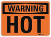Warning Sign 7 in x 10 in Aluminum
