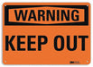 Security Sign 7 in x 10 in Plastic