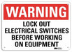 Warning Sign 7 in x 10 in Plastic
