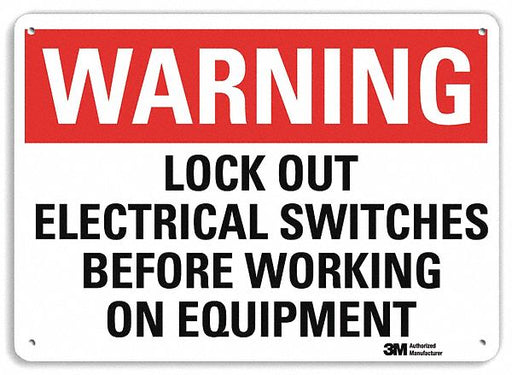 Warning Sign 7 in x 10 in Aluminum