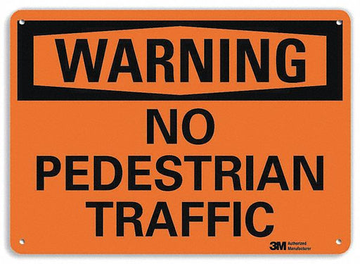 NonRflctv Pedestrian Traffc Sign 10x14in