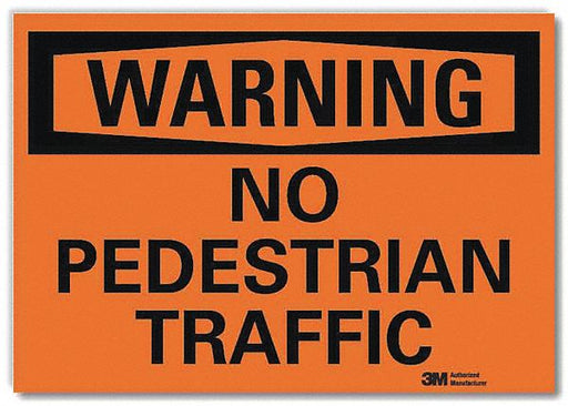 Rflct Pedestrian Trffc Lbl 10x14in Alum