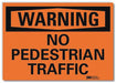 Rflct Pedestrian Traffic Lbl 5x7in Alum