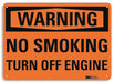 Reflective No smoking Sign 10x14in Alum