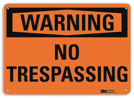 Security Sign 10 in x 14 in Plastic