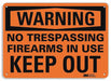Danger Sign 7 in x 14 in Aluminum