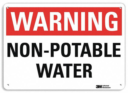 Warning Sign 7 in x 10 in Plastic