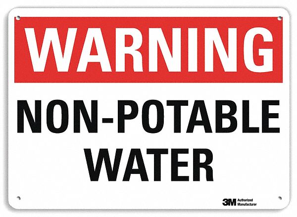 Warning Sign 10 in x 14 in Plastic