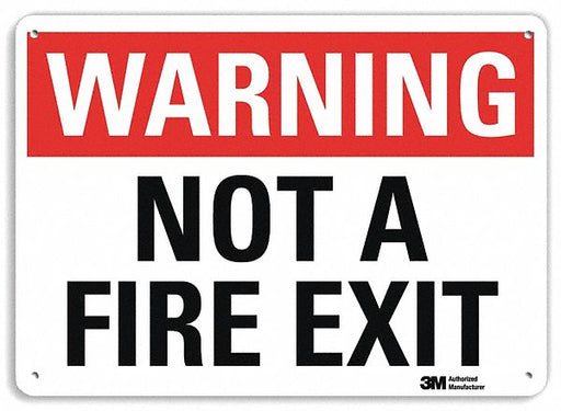 Entrance Sign 7 in x 10 in Plastic