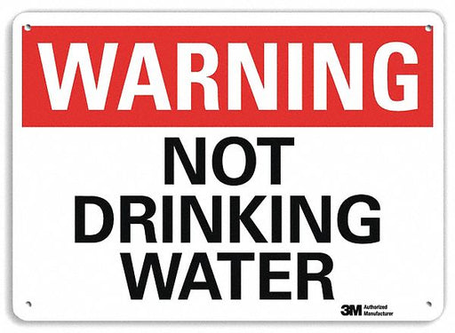 Warning Sign 7 in x 10 in Plastic