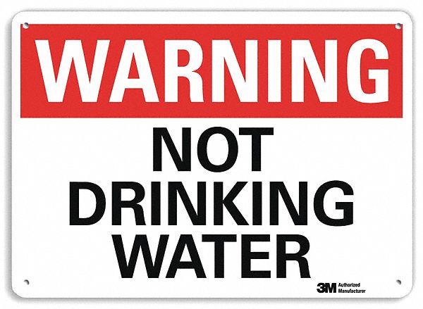 Warning Sign 10 in x 14 in Aluminum