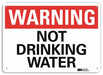 Warning Sign 10 in x 14 in Plastic