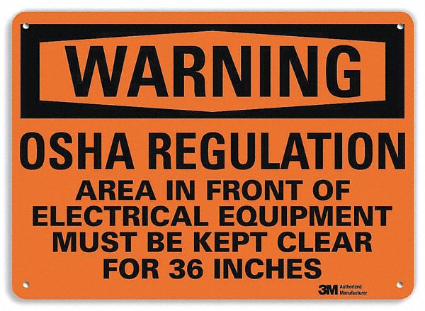 Warning Sign 7 in x 10 in Aluminum