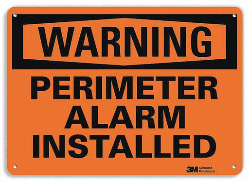Security Sign 7 in x 10 in Plastic