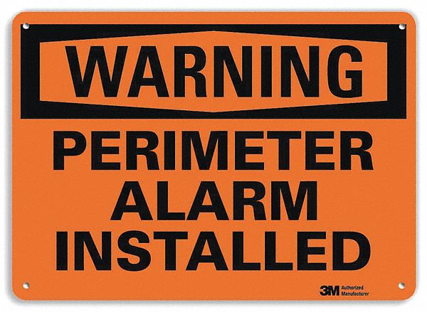 Security Sign 7 in x 10 in Plastic