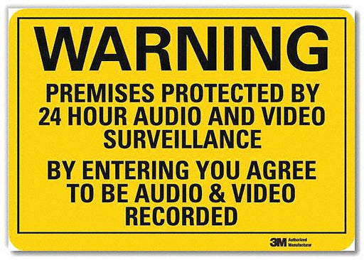 Security Sign 10x14in Rflctive Sheeting