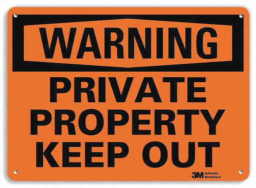 Security Sign 7 in x 10 in Plastic