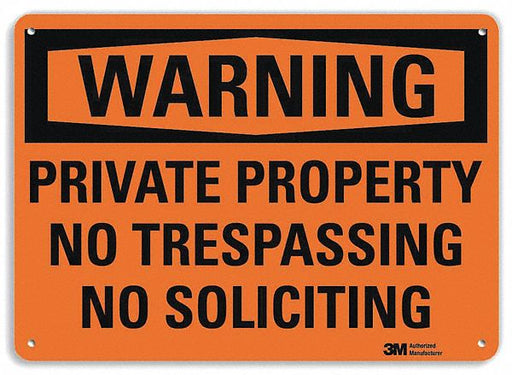 Security Sign 10 in x 14 in Plastic