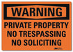 Security Sign 7x10in Reflective Sheeting