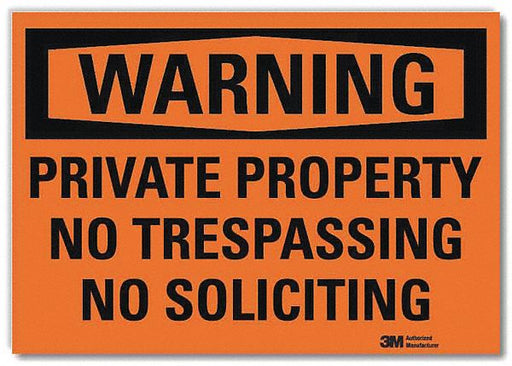 Security Sign 7x10in Reflective Sheeting