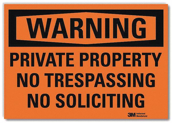 Security Sign 7x10in Reflective Sheeting