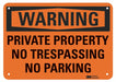 Admittance Sign 7 in x 10 in Aluminum
