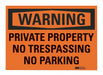 Security Sign 7x10in Reflective Sheeting