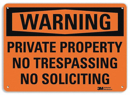 Security Sign 10 in x 14 in Aluminum