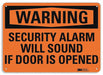 Security Sign 10 in x 14 in Plastic