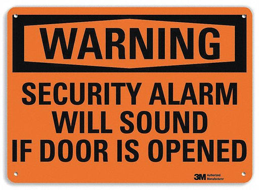 Security Sign 10 in x 14 in Plastic