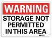 Warning Sign 7 in x 10 in Plastic