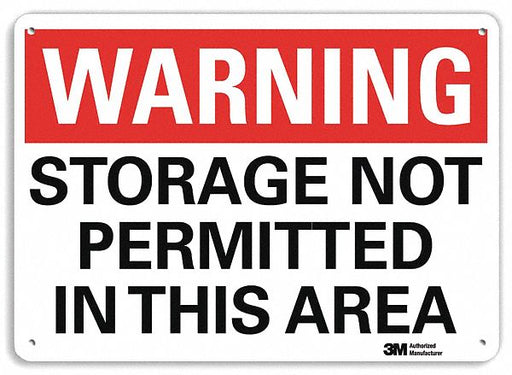 Warning Sign 7 in x 10 in Plastic