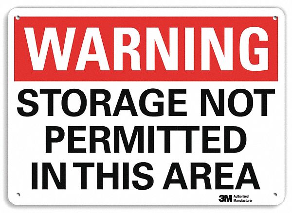 Warning Sign 7 in x 10 in Plastic