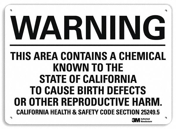 Warning Sign 10 in x 14 in Aluminum