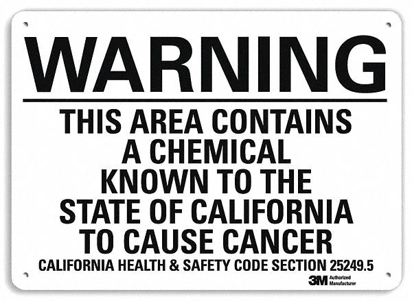 Warning Sign 10 in x 14 in Plastic