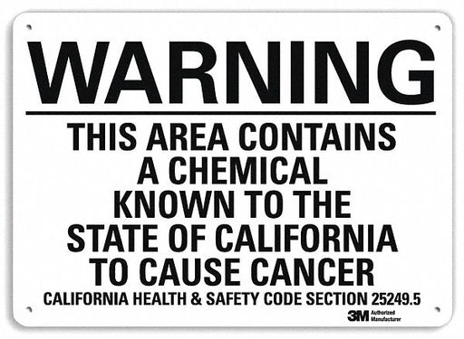 Warning Sign 10 in x 14 in Aluminum