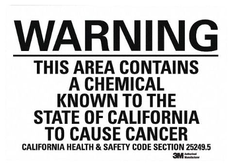 Warning Sign 5 in x 7 in Rflct Sheeting