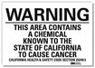 Warning Sign 5 in x 7 in Rflct Sheeting