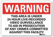 Security Sign 5x7in Reflective Sheeting