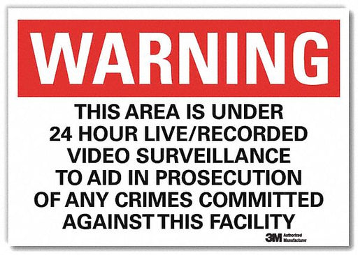 Security Sign 7x10in Reflective Sheeting
