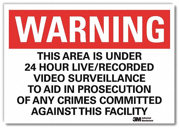 Security Sign 7x10in Reflective Sheeting