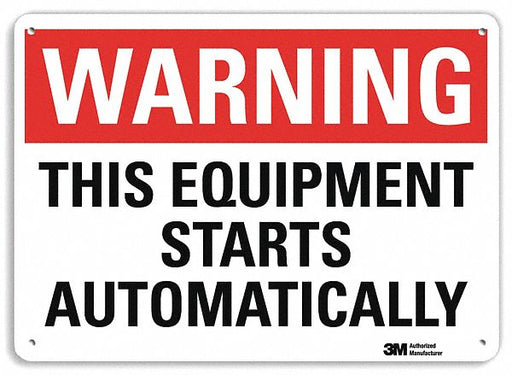 Warning Sign 7 inx10 in Plastic