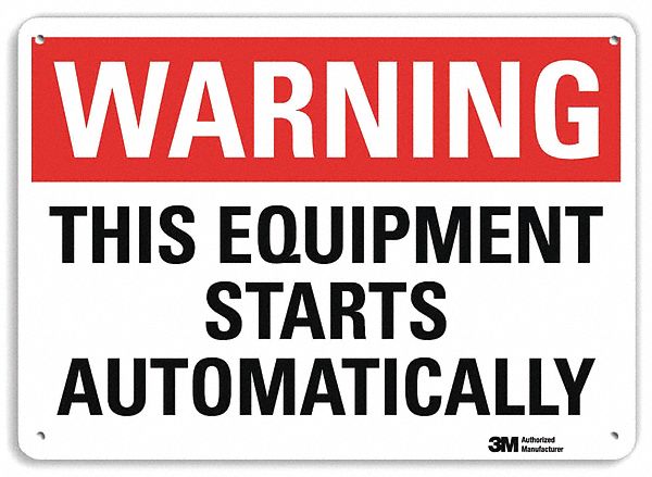 Warning Sign 7 inx10 in Plastic